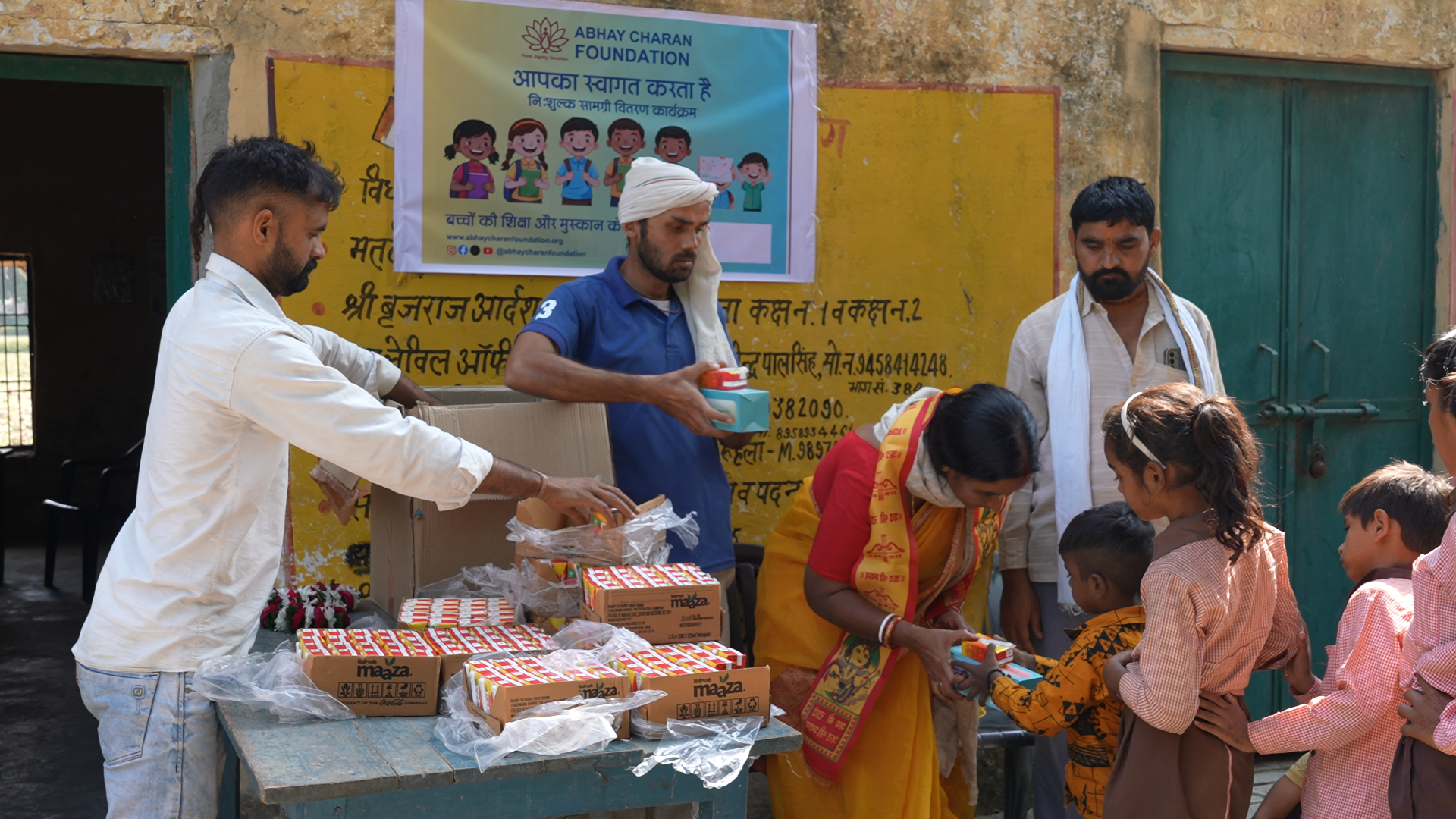Group of schoolchildren smiling