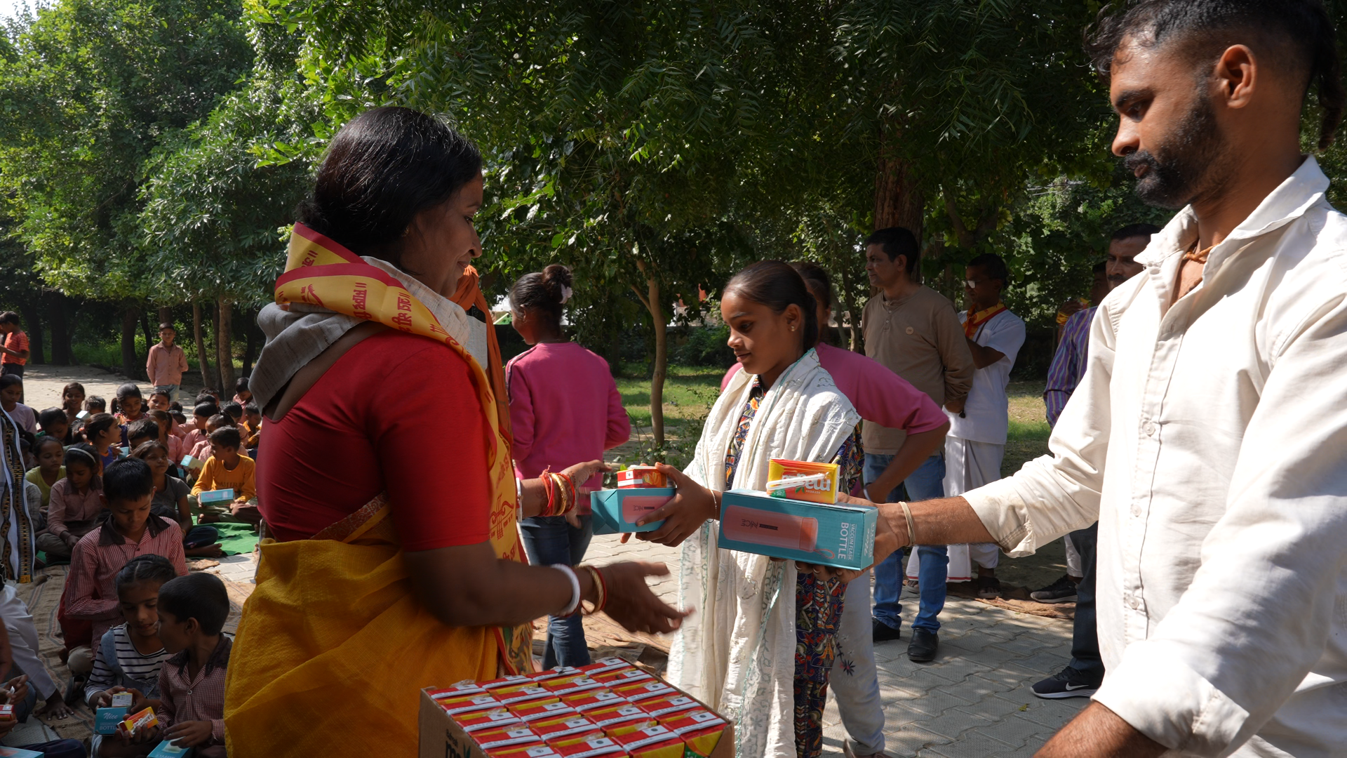 Young girl with smaller child