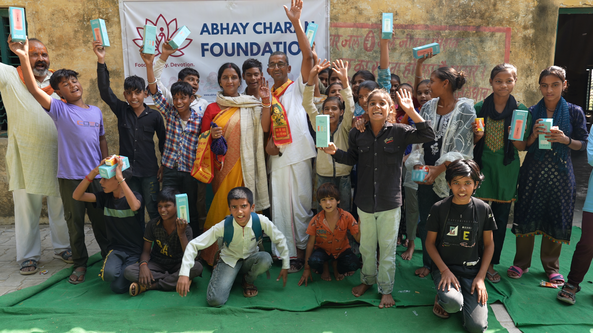 Happy child with meal